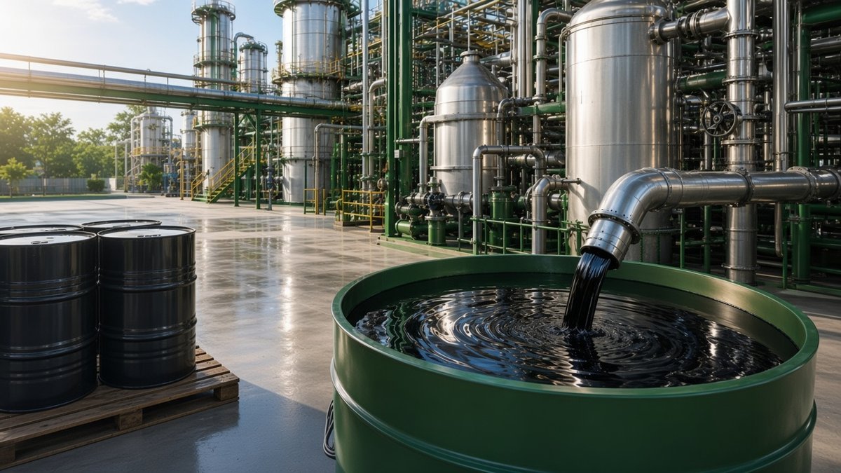 Black oil recycling plant